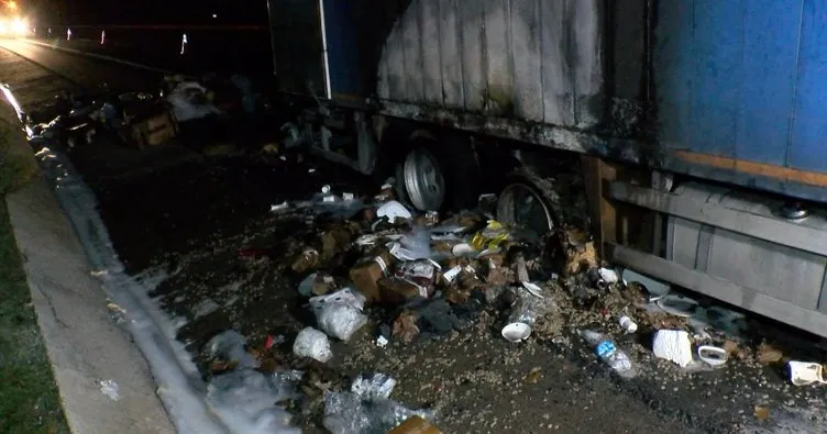 Kuzey Marmara Otoyolu’nda kamyon alev aldı: Facianın önüne böyle geçildi!